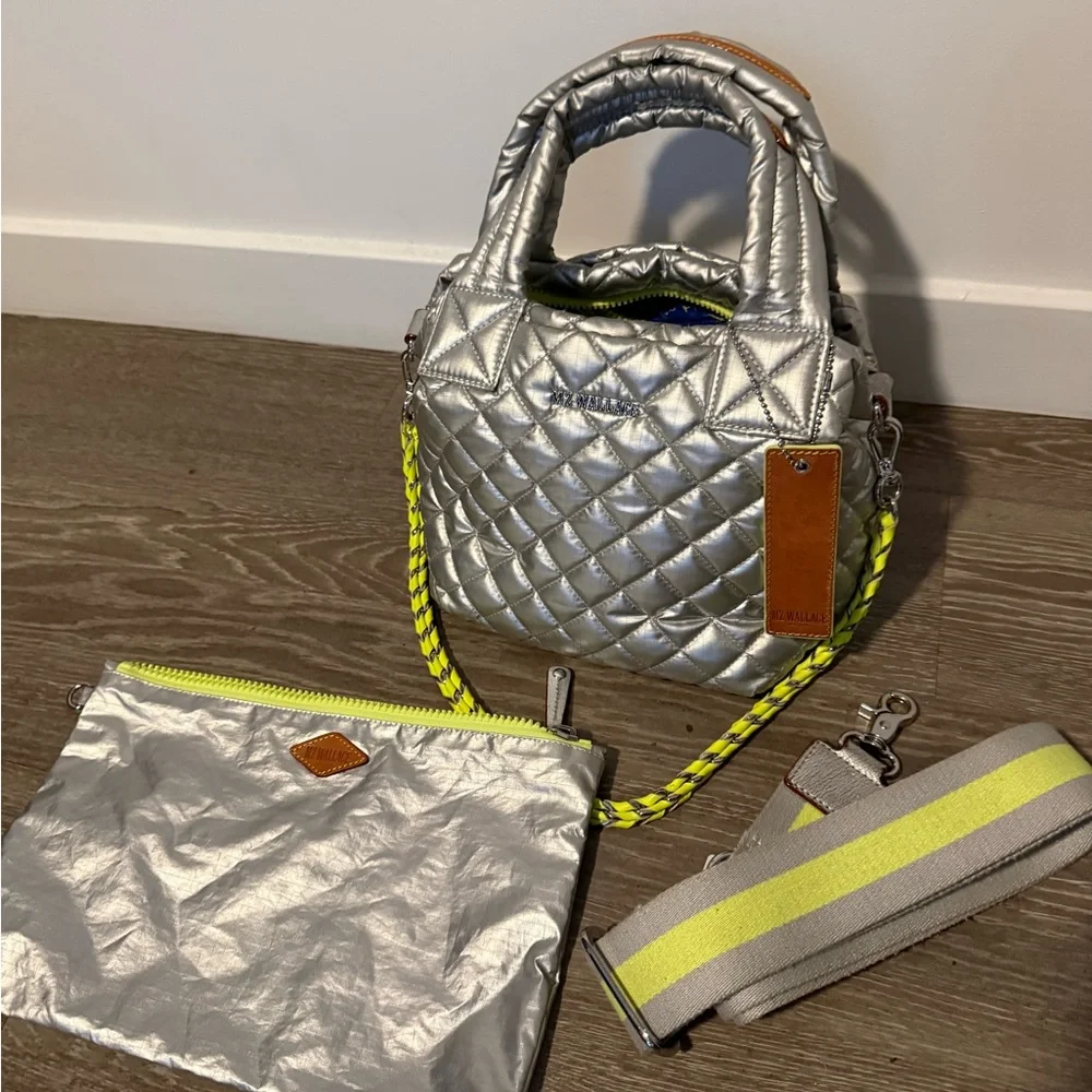 MZ WALLACE x BeEyeConic Silver Mini Metro (Limited Edition) - Picture 2 of 9